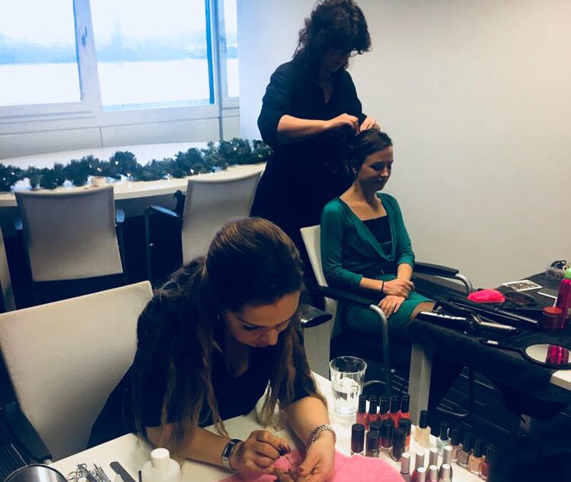 Beautyteam op locatie tijdens Dag van de Leidster